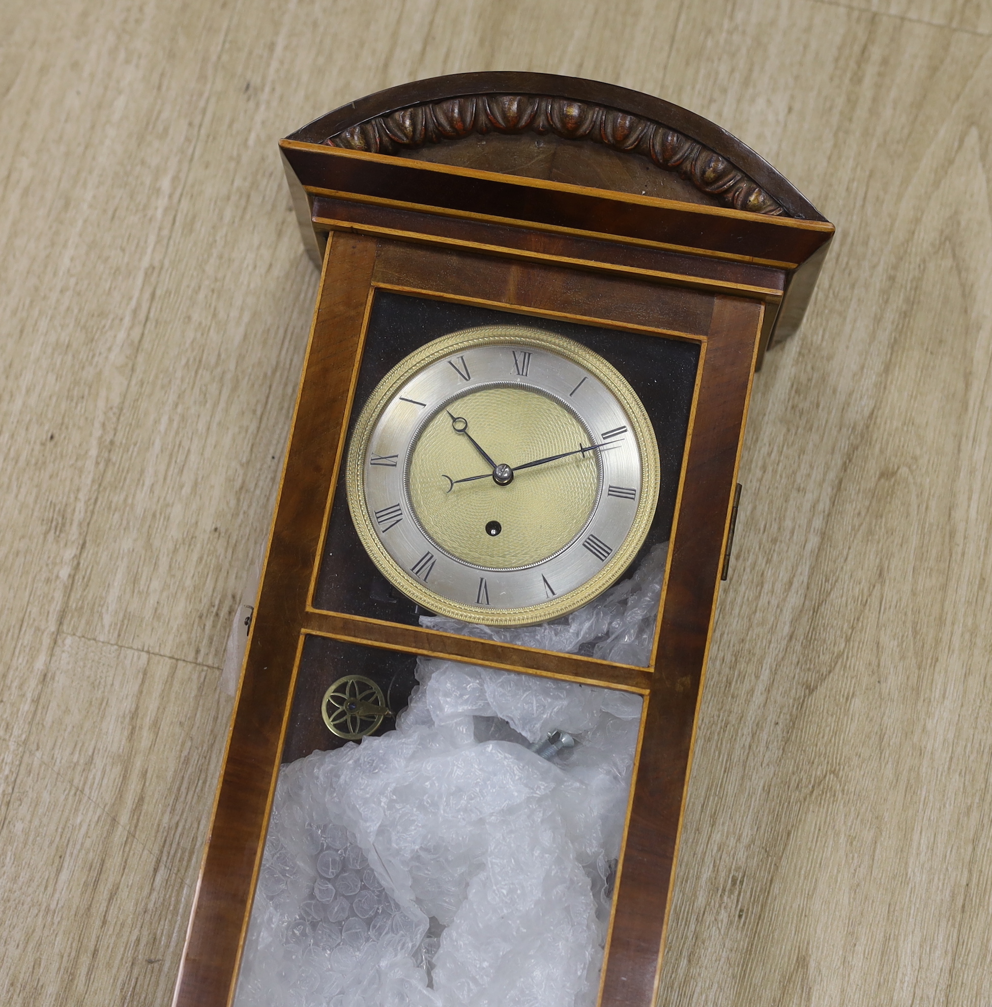 A 19th century Vienna regulator wall timepiece, 67cm high